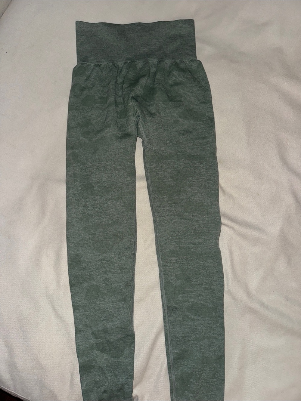 High-Waist Olive Green Camo Leggings